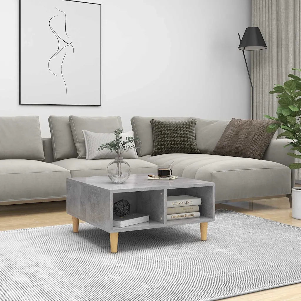 Tavolino da Salotto Grigio Cemento 60x60x30 cm in Truciolato cod mxl 9444