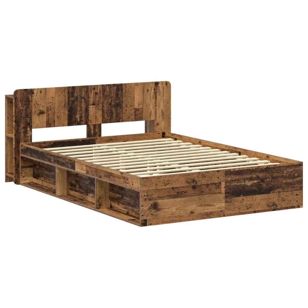 Telaio del letto con storage Legno antico 150 x 200 cm 3433395