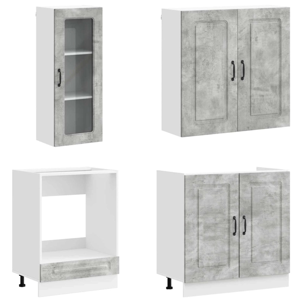Unità Cucina KALMAR 8 pcs Grigio Cemento Legno ingegnerizzato 3438384