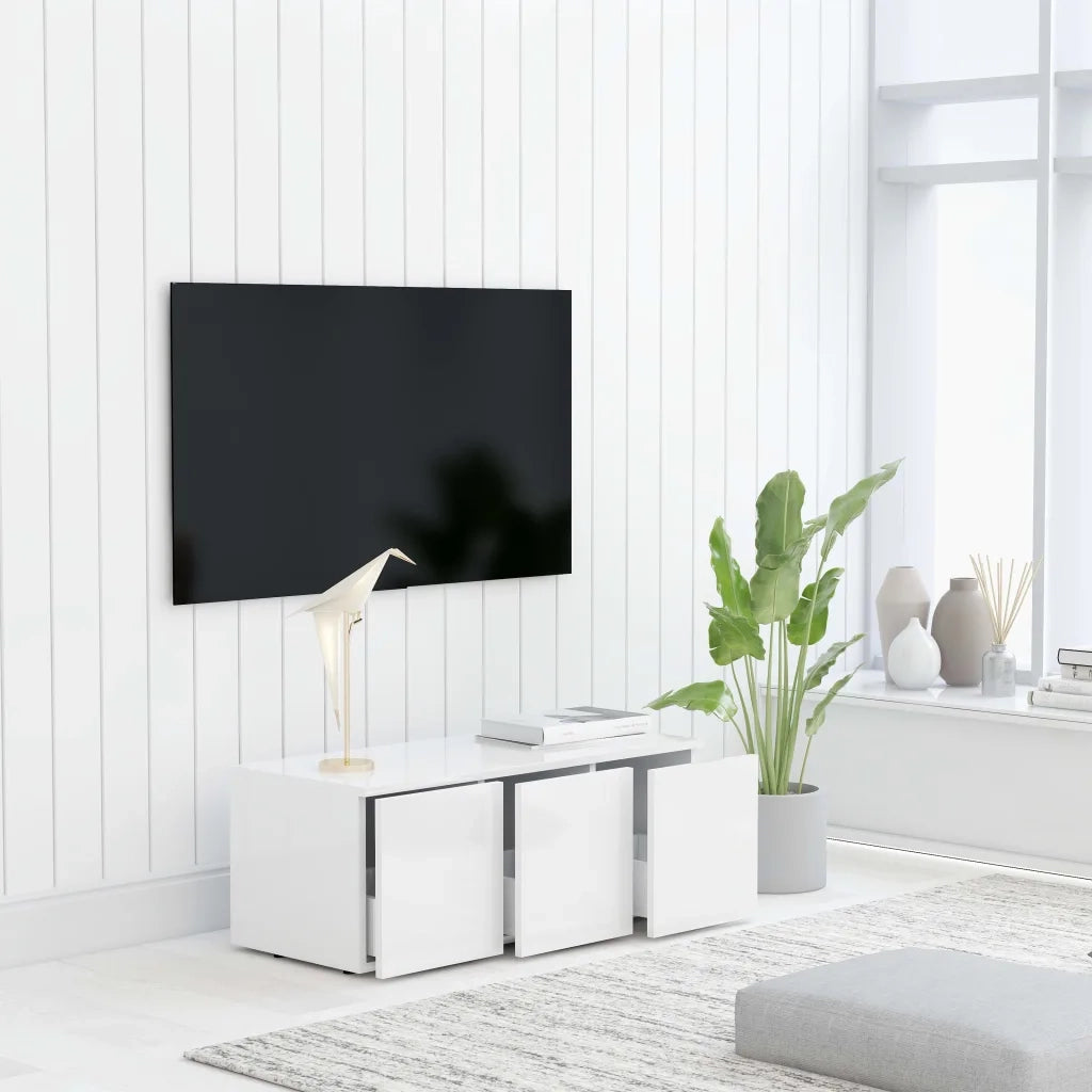 Mobile TV | Armadietto TV | Mobile Porta TV Bianco 80x34x30 cm in Legno Multistrato