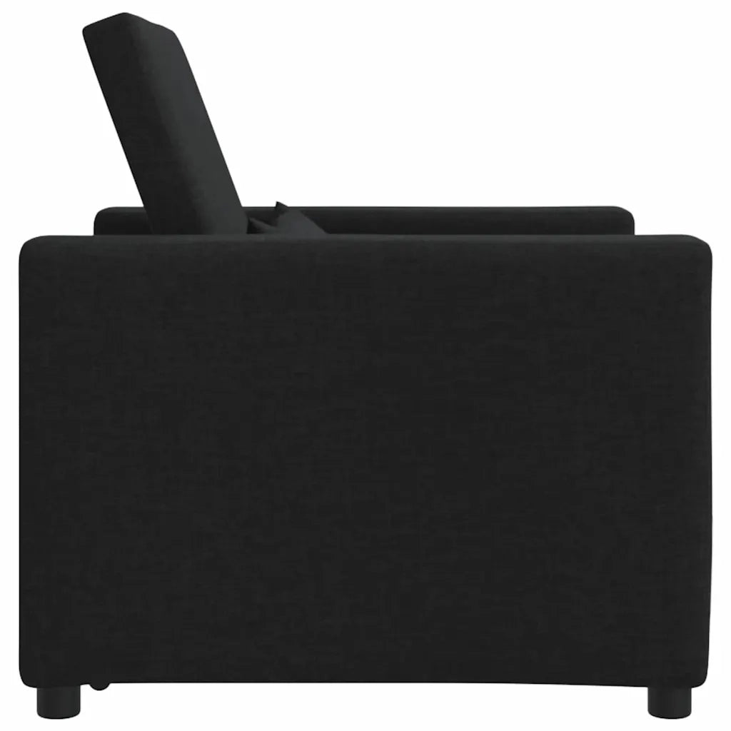Divano letto estraibile singolo-Sofa Letto-Daybed Nero 90 x 165 x 87 cm Tessuto