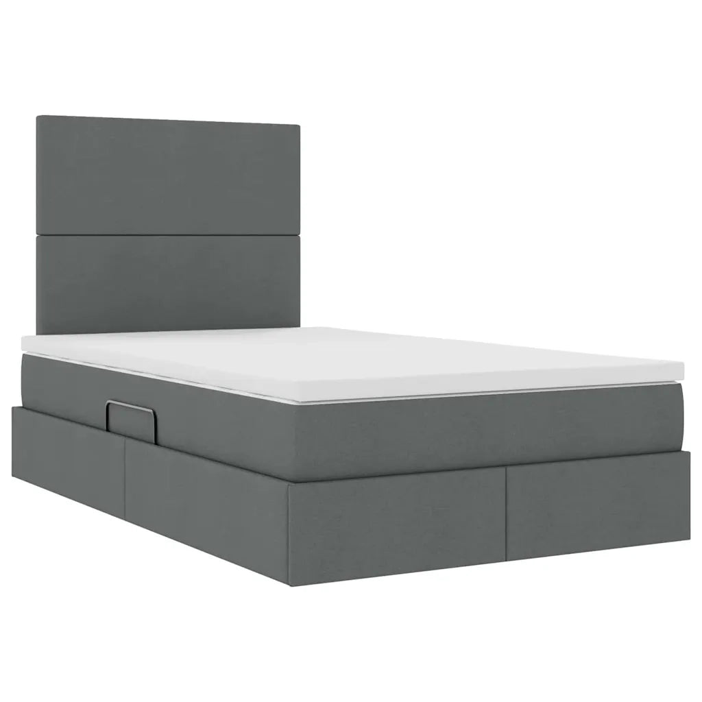 Letto con contenitore e materasso Grigio scuro 120 x 200 cm 3371710