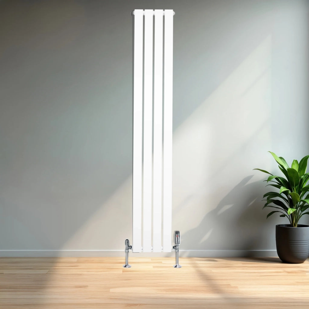 Radiatore Verticale Design Piatto Colonna Singola Bianco 1800x280 mm