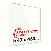 547 x 463 x 4 mm - Vetro per stufa a legna - vetro camino di ricambio - vetro per caminetto resistente al fuoco - France Vitre