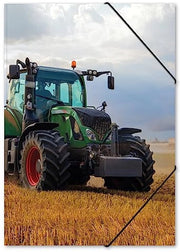 Carta di disegno DIN A3 con tema - cartellino elastico - per bambini, adolescenti, studenti, ragazze, ragazzi (tractor nel campo - A3)