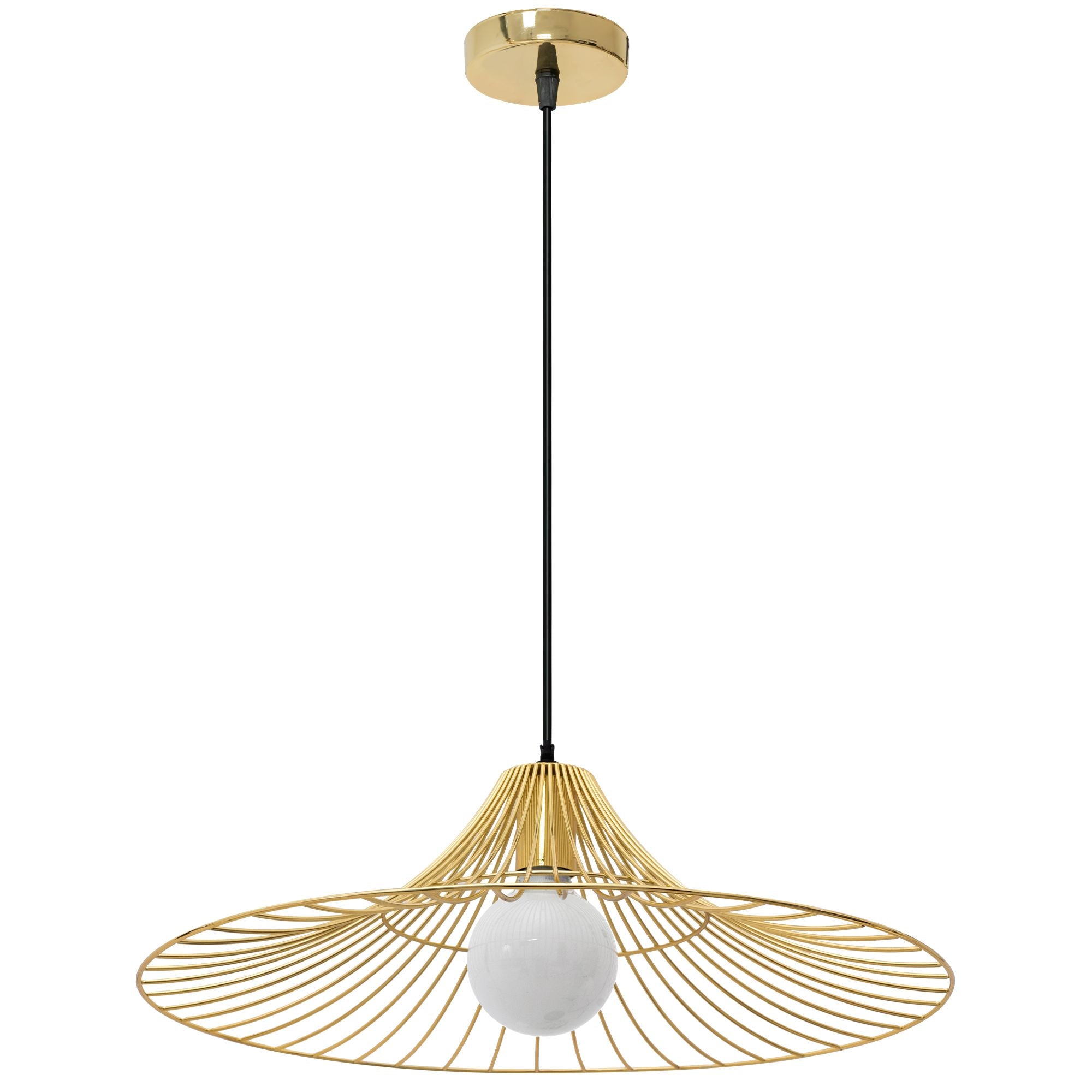 Lampada Da Soffittopensile Piatto Rotondo Loft Oro APP499-1CP