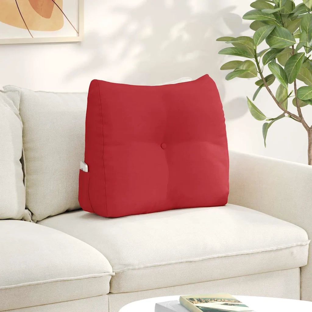 Cuscino per Schiena Rosso 60 x 24 x 50 cm Tessuto 42014395