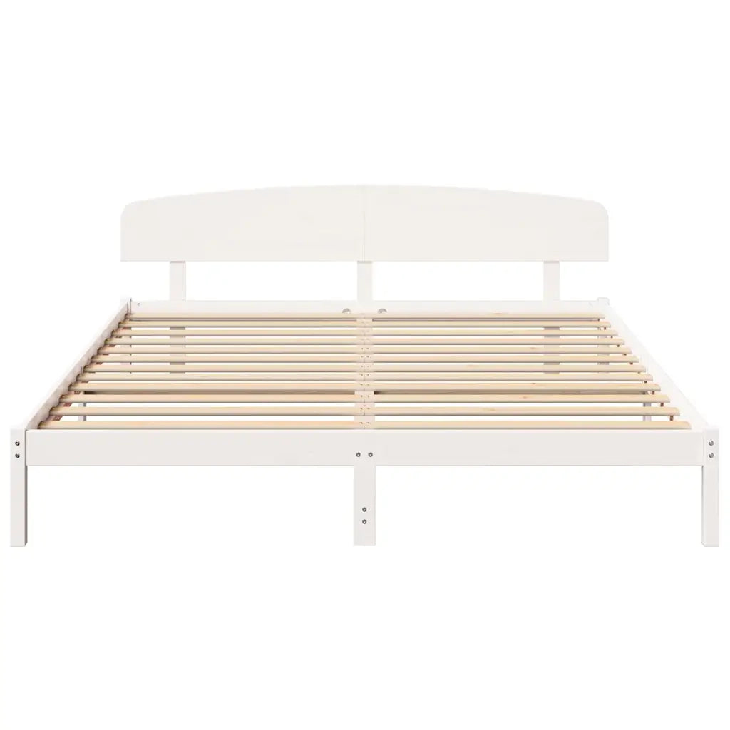 Struttura del letto Bianco 180 x 200 cm Pino massello 872054
