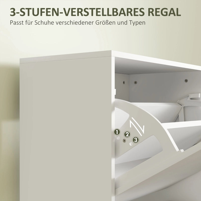 ARMADIO PORTASCARPE Salvaspazio 47x26x120 cm Bianco Legno