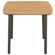 Tavolo da Giardino 80x80x72cm in Massello di Acacia e Acciaio 44233