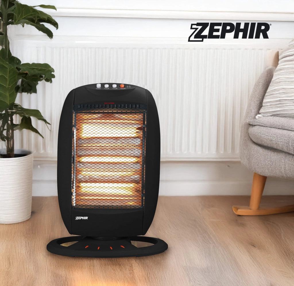 Stufa Alogena Oscillante Zephir HZP302 1200W a 3 Elementi