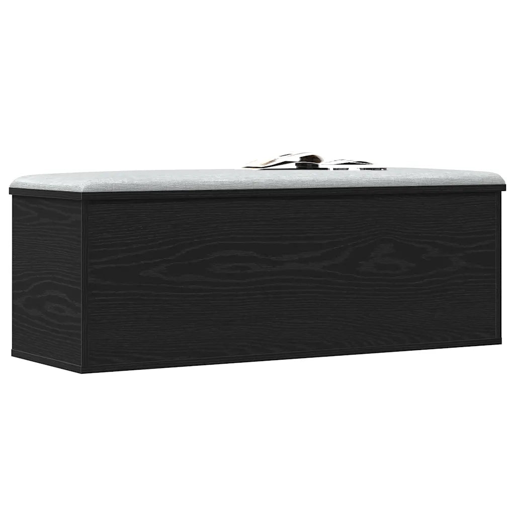 Scatola di Stoccaggio Rovere Nero 102 x 35 x 35 cm 868722