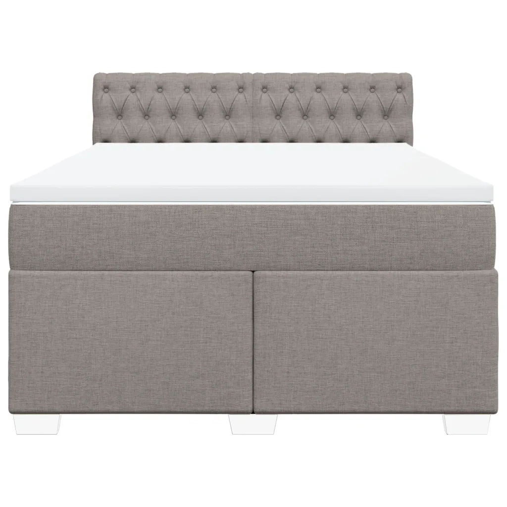 Giroletto a Molle con Materasso Tortora 140x190 cm in Tessuto 3288194