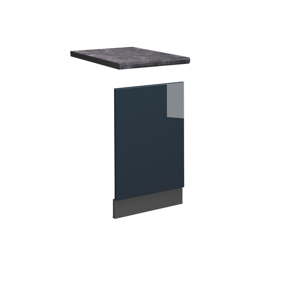 Pannello frontale Fame-Line Blu scuro lucido/Antracite 45 cm, PL Antracite Vicco