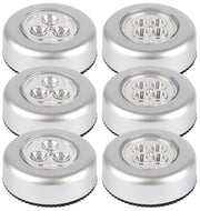 Lampada a LED adesiva - alimentata da batterie - lampada adesiva per armadi, armadi a muro, vetrine - set da 6