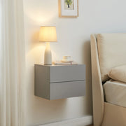 Comodino da Parete Ampfing con 2 Cassetti 40x29x30 cm Grigio Chiaro [en.casa]