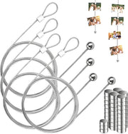 Sistema di Osservazione Fotografica con Cavo da 200 cm - Cordone Fotografico con 48 Magnet - Cavo Fotografico - Slinga Fotografica - Supporto per Foto - Cavo in Acciaio - Sistema di Osservazione Fotografica