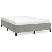 Letto matrimoniale | Letto per adulti | Giroletto senza Materasso Grigio Chiaro 140x200 cm Velluto
