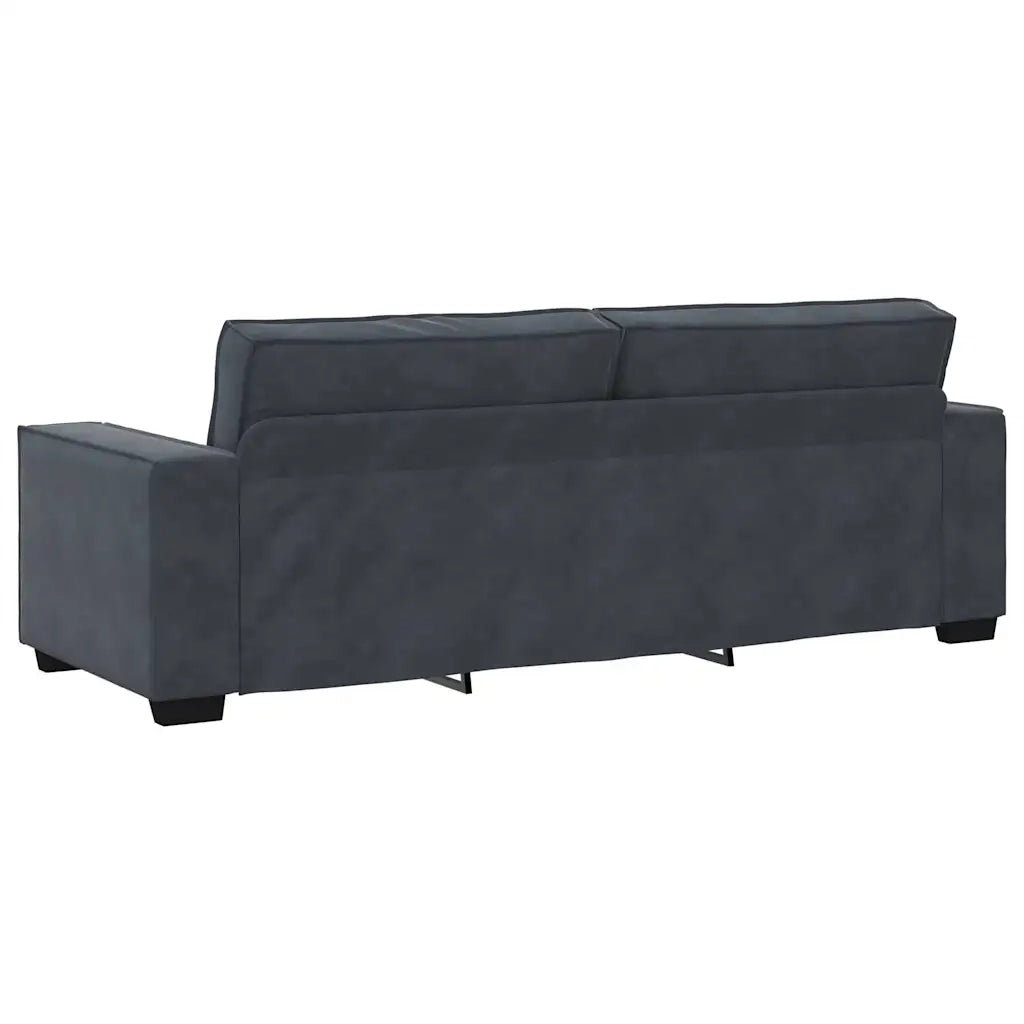Set di Divani 3 pz con Cuscini Grigio Scuro in Velluto 3324619