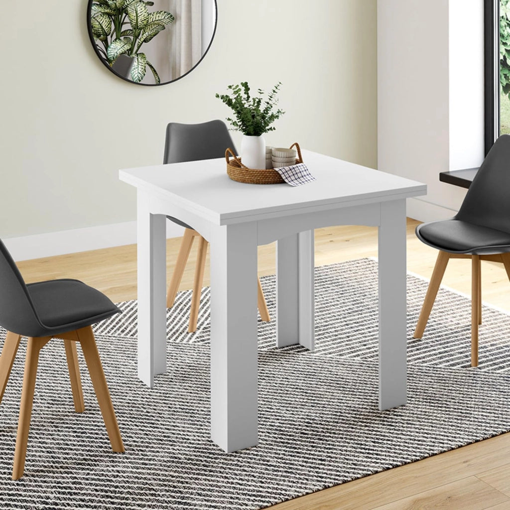 Tavolo da pranzo allungabile DONA 4-8 persone bianco 80-160 cm