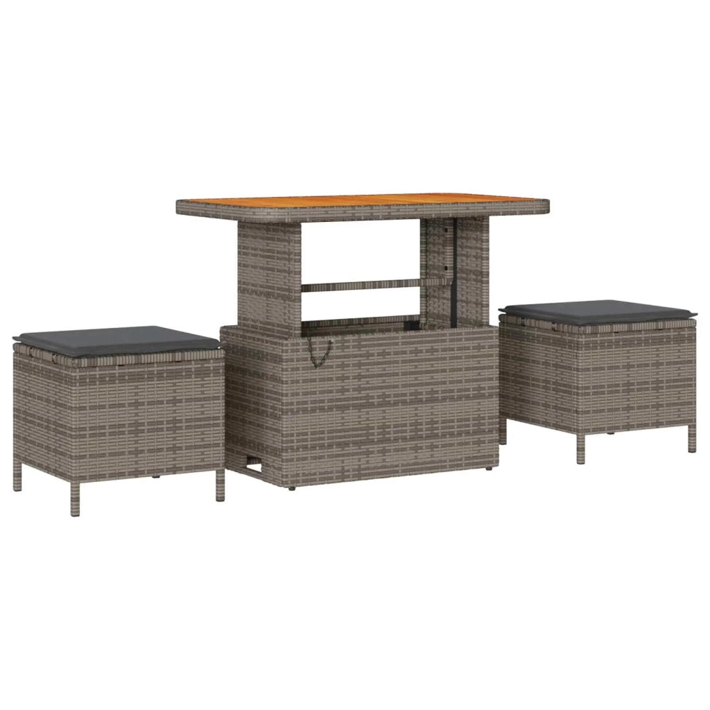 Set Divano da Giardino 12 pcs Grigio polyrattan