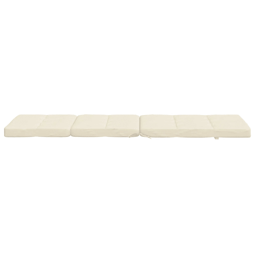 Cuscini per Sedia a Sdraio 2 pz Crema in Tessuto Oxford