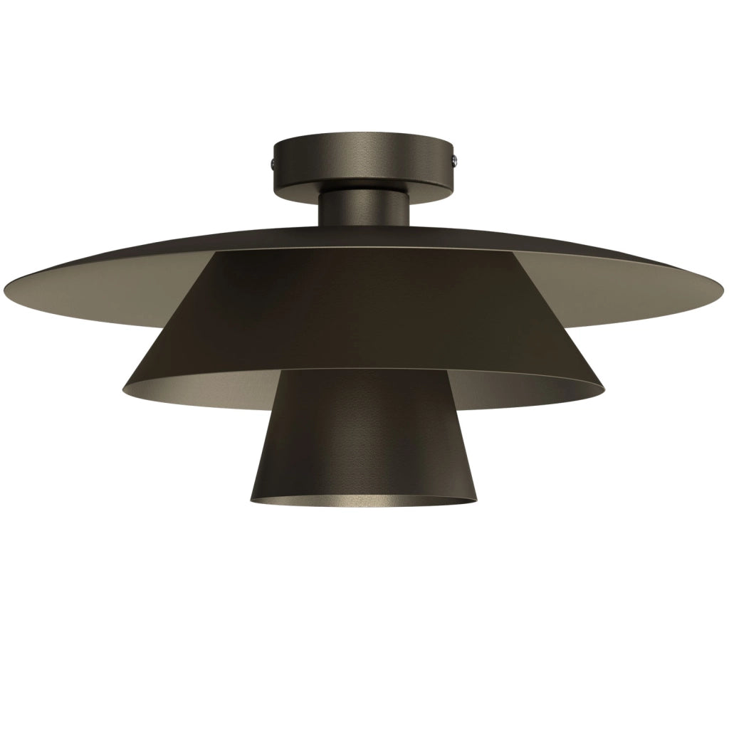 Plafoniera decorativa Plato 1xE27 bronzo titanio Luminex