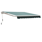 TENDA DA SOLE AVVOLGIBILE MANUALE A PARETE TESSUTO DI POLIESTERE 2.5 × 2 M VERDE