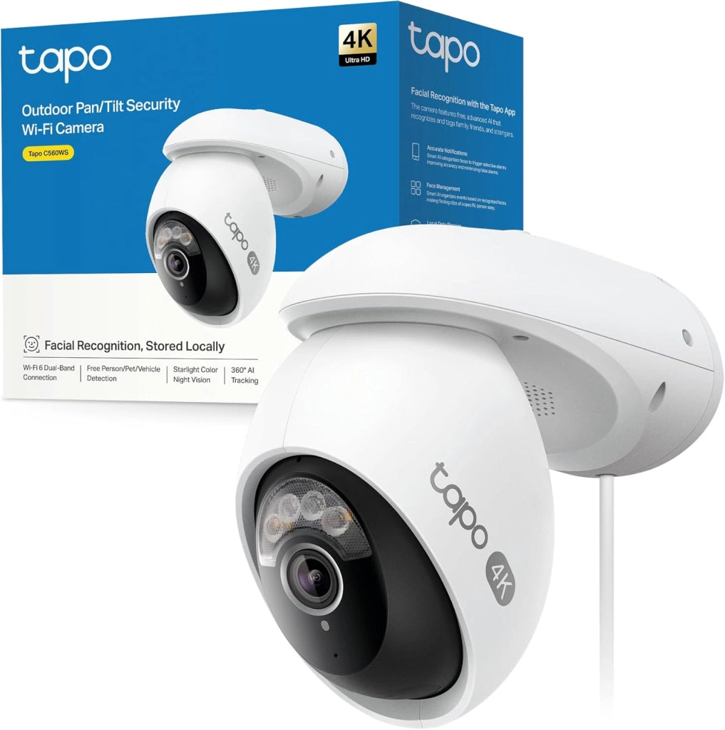 C560WS 4K 8MP Telecamera Wi-Fi Esterno Pan/Tilt, Smart AI, 360° Visuale, Visione Notturna a Colori Starlight, IP66, Allarme Sonoro e Luminoso, Wi-Fi 6 e Ethernet, Supporta MicroSD fino a 512 GB