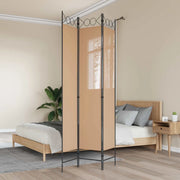Paravento a 3 pannelli Beige 120 x 220 cm Tessuto