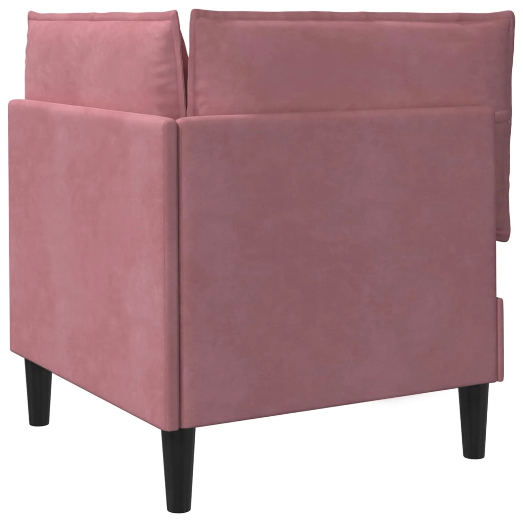 Divano con Stoccaggio Rosa Velluto