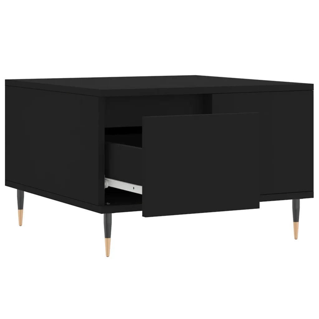 Tavolino da salotto | Tavolino da caff¨¨ | Tavolino da Soggiorno Nero 55x55x36,5 cm in Legno Multistrato