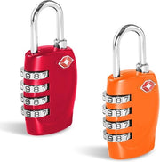 Sistemi di chiusura a combinazione TSA certificati 4 cifre per bagagli - Protezione ideale per i viaggi (lotto da 2)
