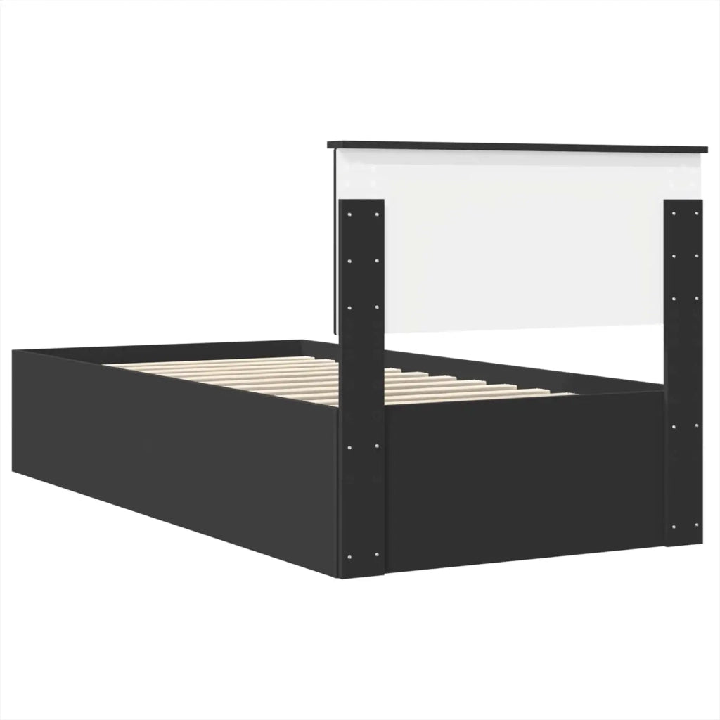 Struttura del letto Nero 75 x 190 cm Legno multistrato