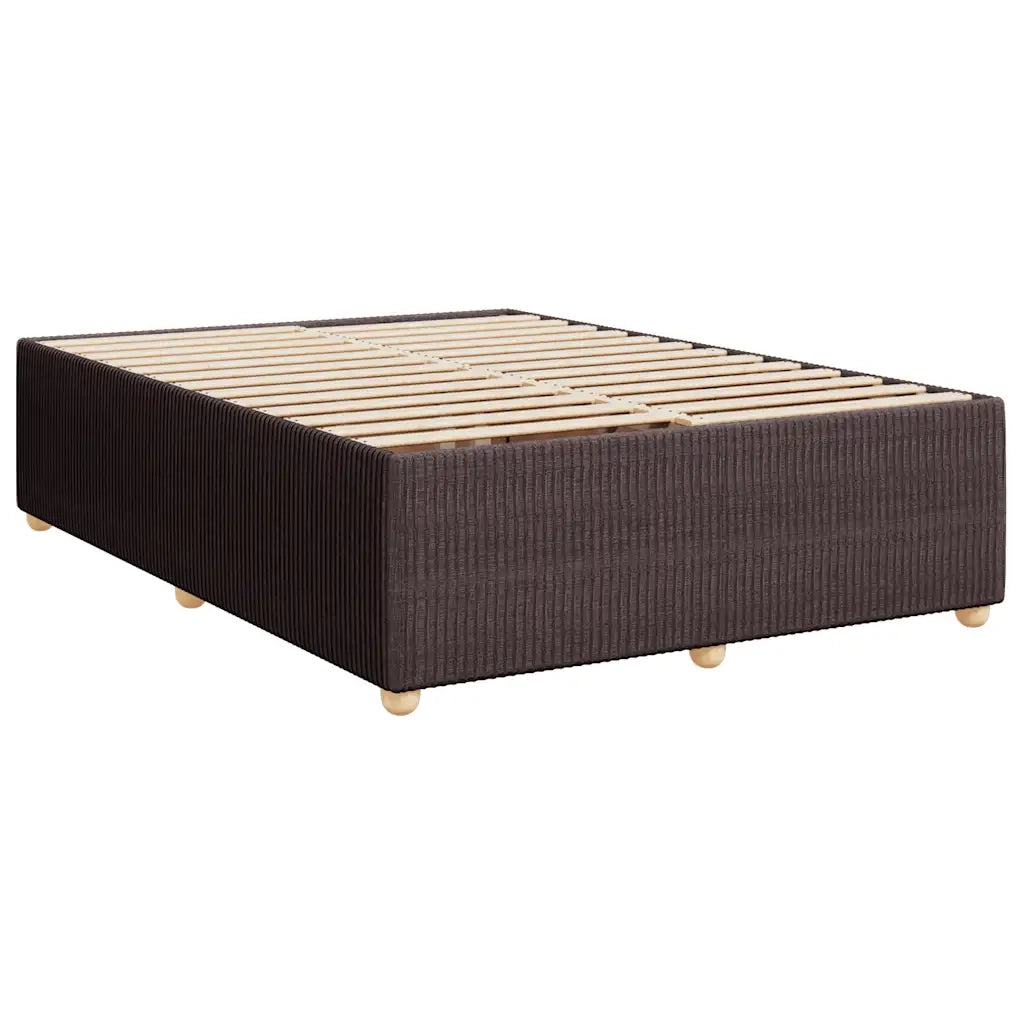 Giroletto a Molle con Materasso Marrone Scuro 160x200cm Tessuto 3294403