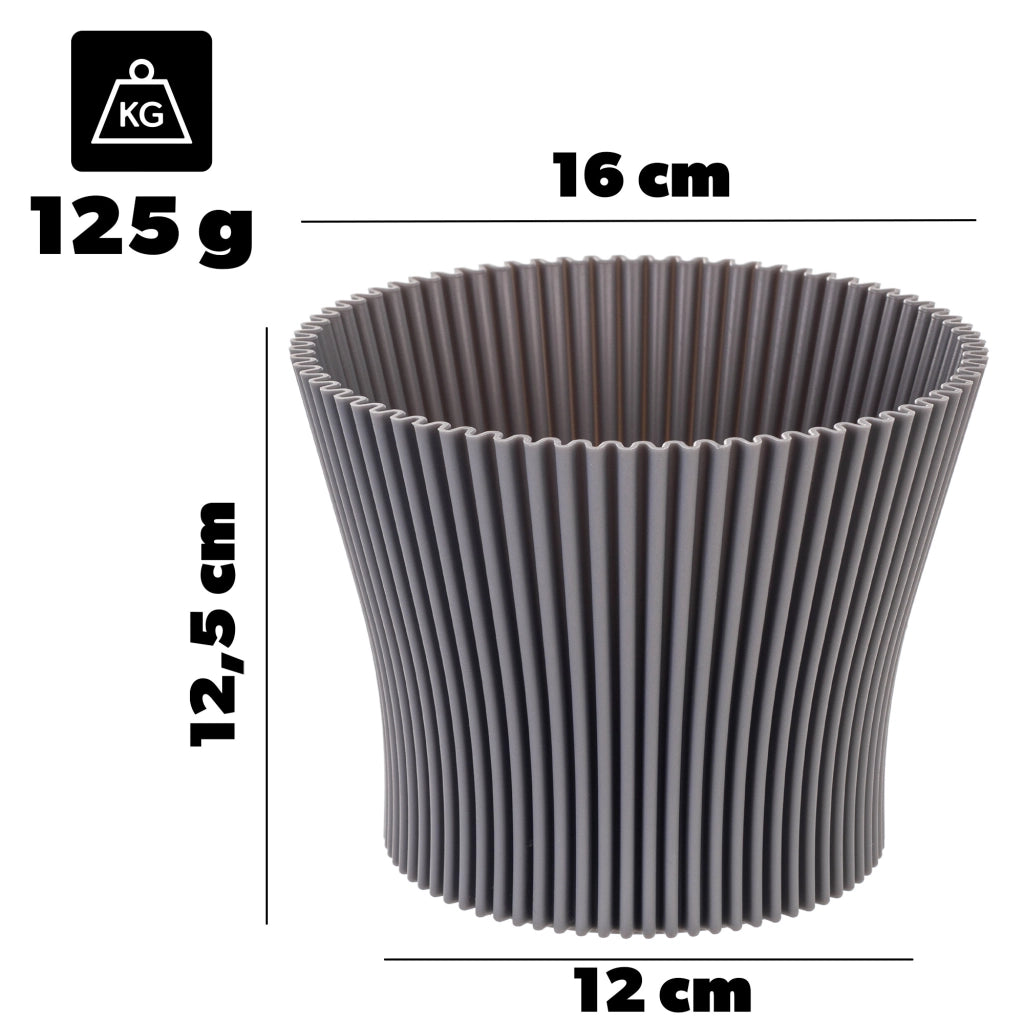 Vaso da fiori KADAX 15 cm, copertura per piante, vaso da fiori in plastica grigia
