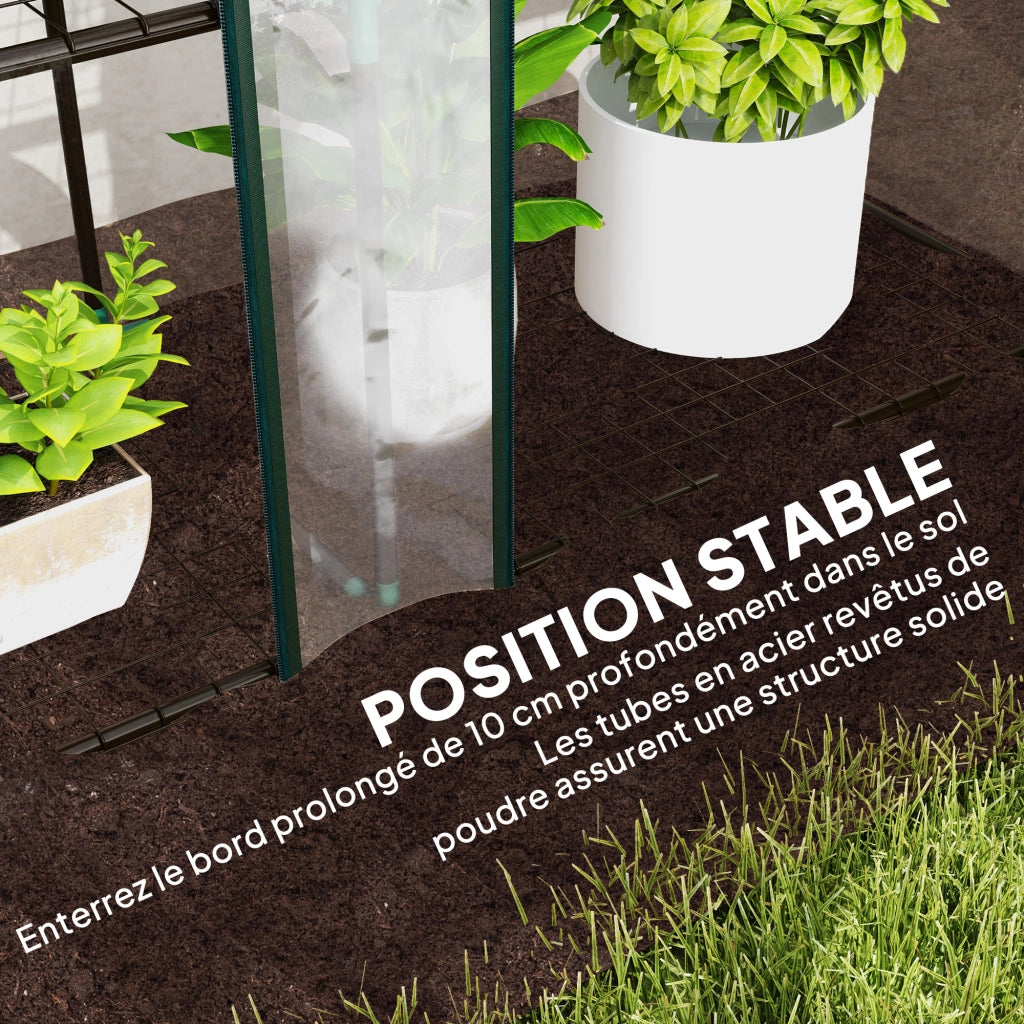 Serra da giardino con scaffali 3 porte scorrevoli ¨C zephmum ¨C trasparente 215x46x151 cm