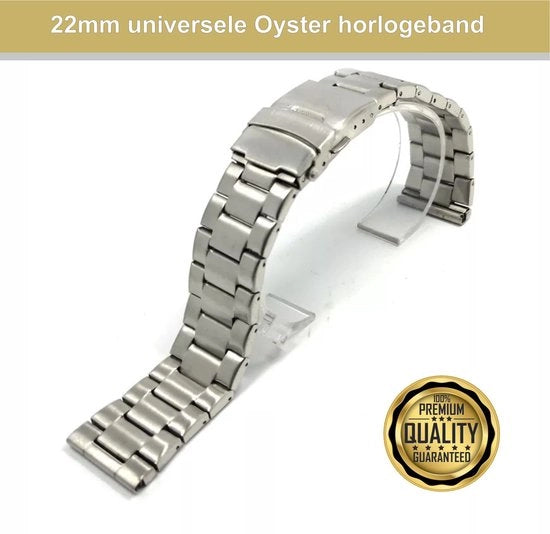 Cinturino orologio universale 22 mm - Cinturino orologio a ingranaggio 22 mm - Cinturino orologio in acciaio inossidabile 316l | compatibile anche con i seguenti smartwatch: Samsung S3 GT, Huawei Wami 2, ticwatch1, Amazfit 1/2, Honor Dream