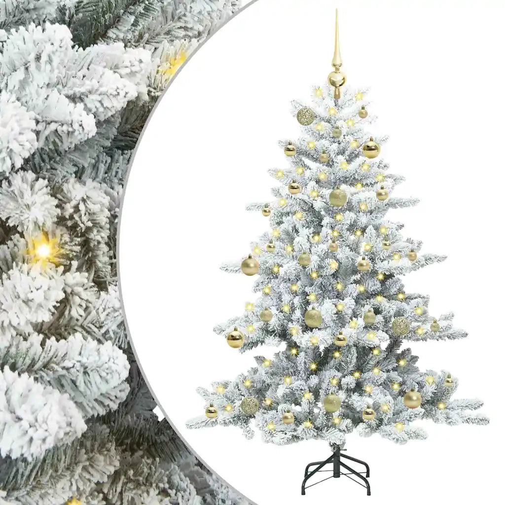 Albero di Natale Artificiale con Rami Pieghevoli Bianco 150 cm 3397709