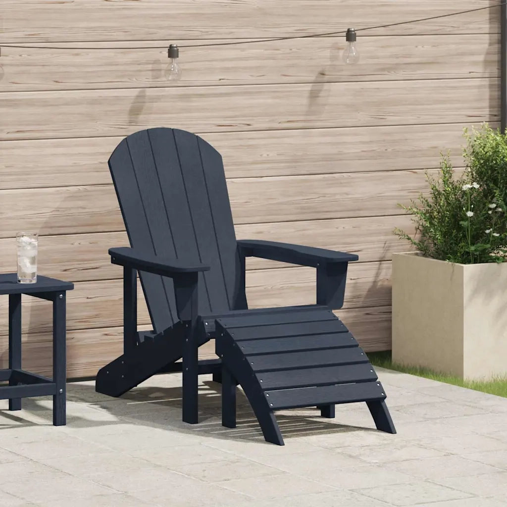 Sedia da Giardino | Sedia Adirondack Blu navy 82 x 74 x 92 cm HDPE