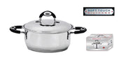 Pentola Casseruola in Acciaio con Coperchio New Bavaria 20 cm