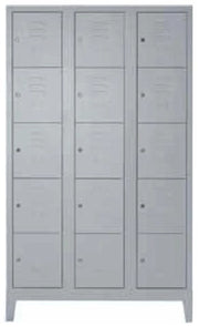 Armadio casellario in metallo a 15 vani da ufficio cm. 98x38/50x180h