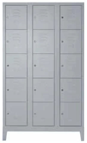 Armadio casellario in metallo a 15 vani da ufficio cm. 98x38/50x180h