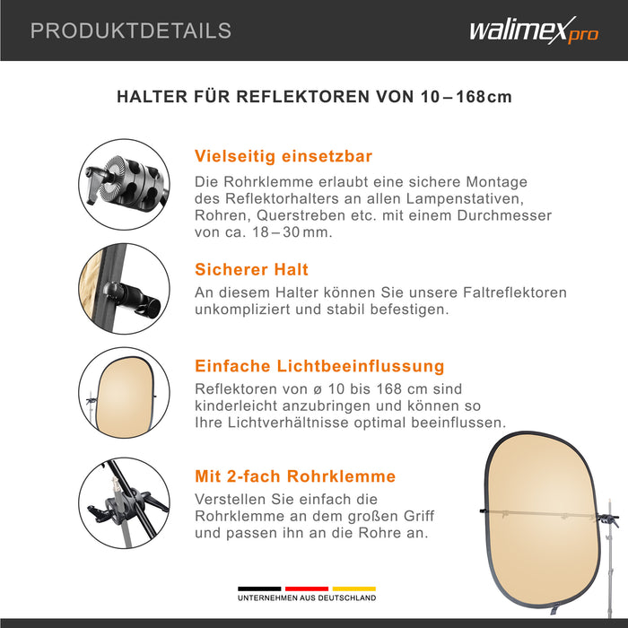 Walimex supporto per riflettore, 10-168cm