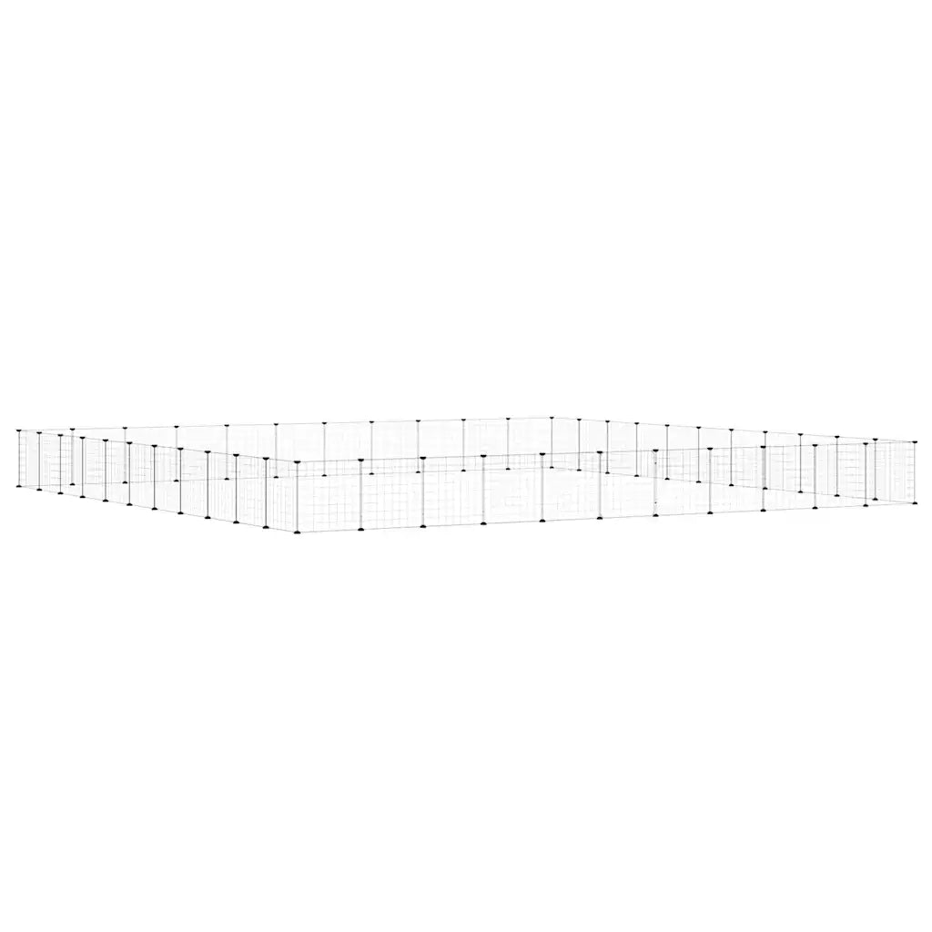 Gabbia per Animali 44 Pannelli con Porta Nera 35x35 cm Acciaio 3114022