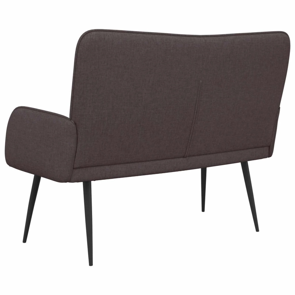 Divano a 2 Posti Marrone Scuro 115 x 61 x 87 cm Tessuto 42028906