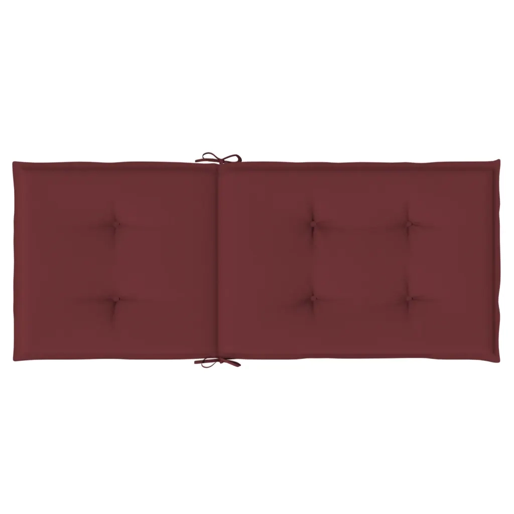 Cuscini Sedia Schiena Alta 4 Rosso Vino MÃ©lange 120x50x4 cm