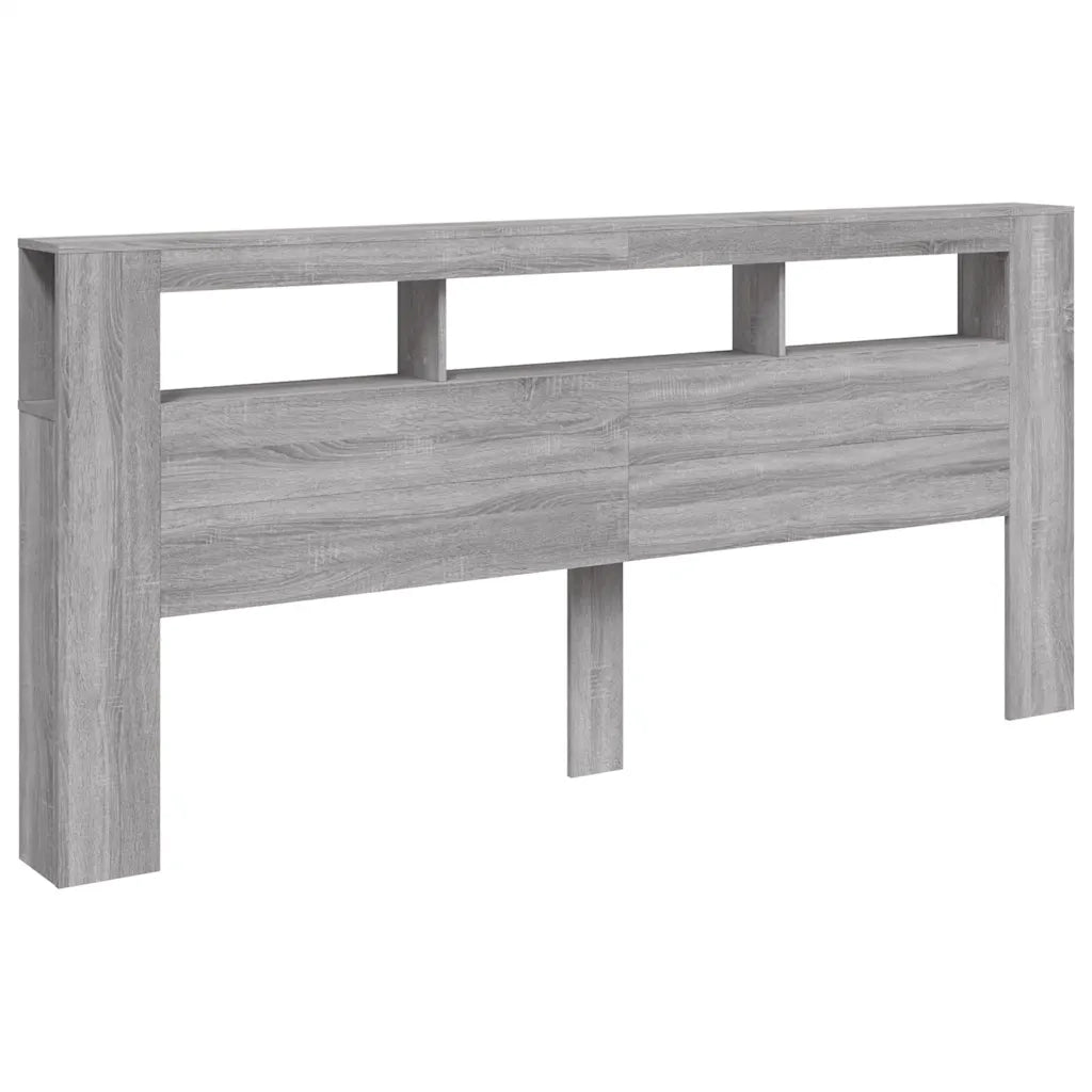 Testiera LED Grigio Sonoma 220x18,5x103,5 cm Legno Multistrato 837377
