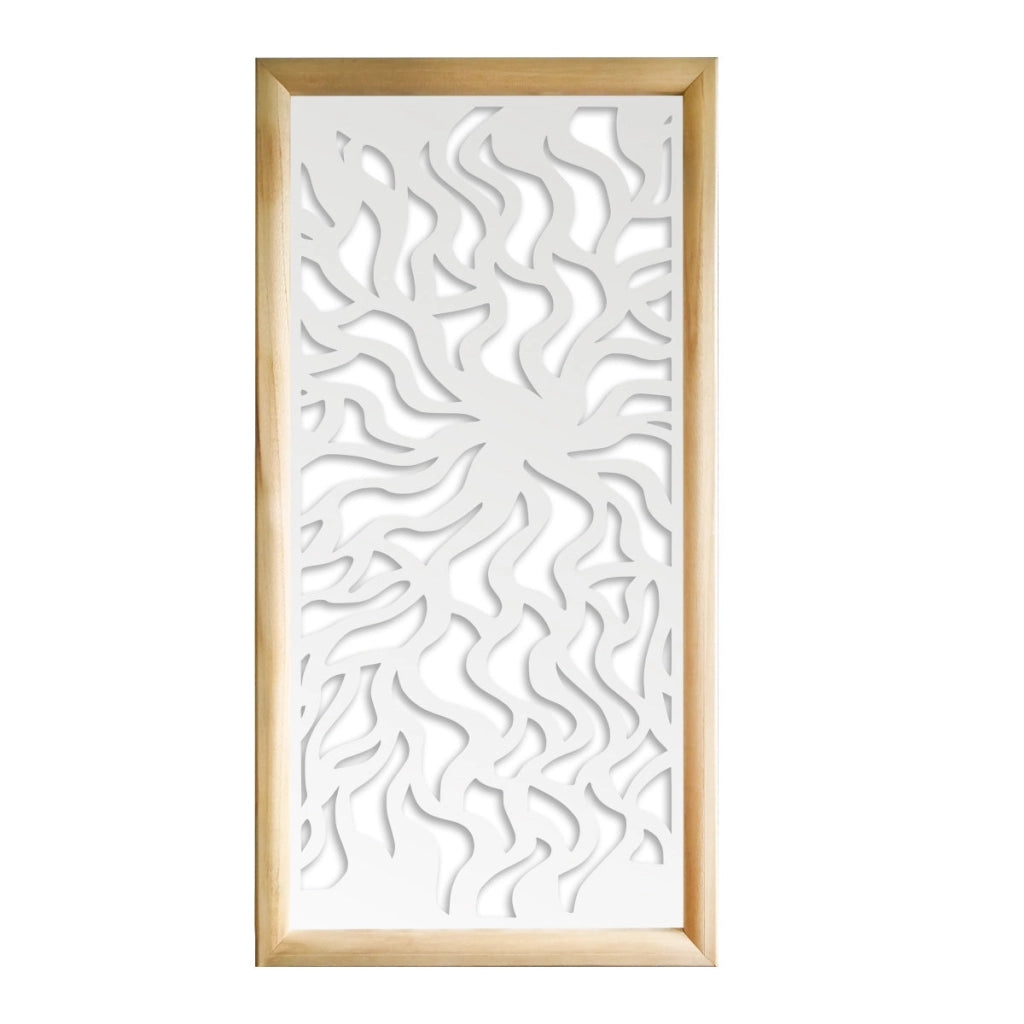 SPLASH - Moduli Decorativi in Legno e PVC Misura: 47x94 cm, Colore: bianco