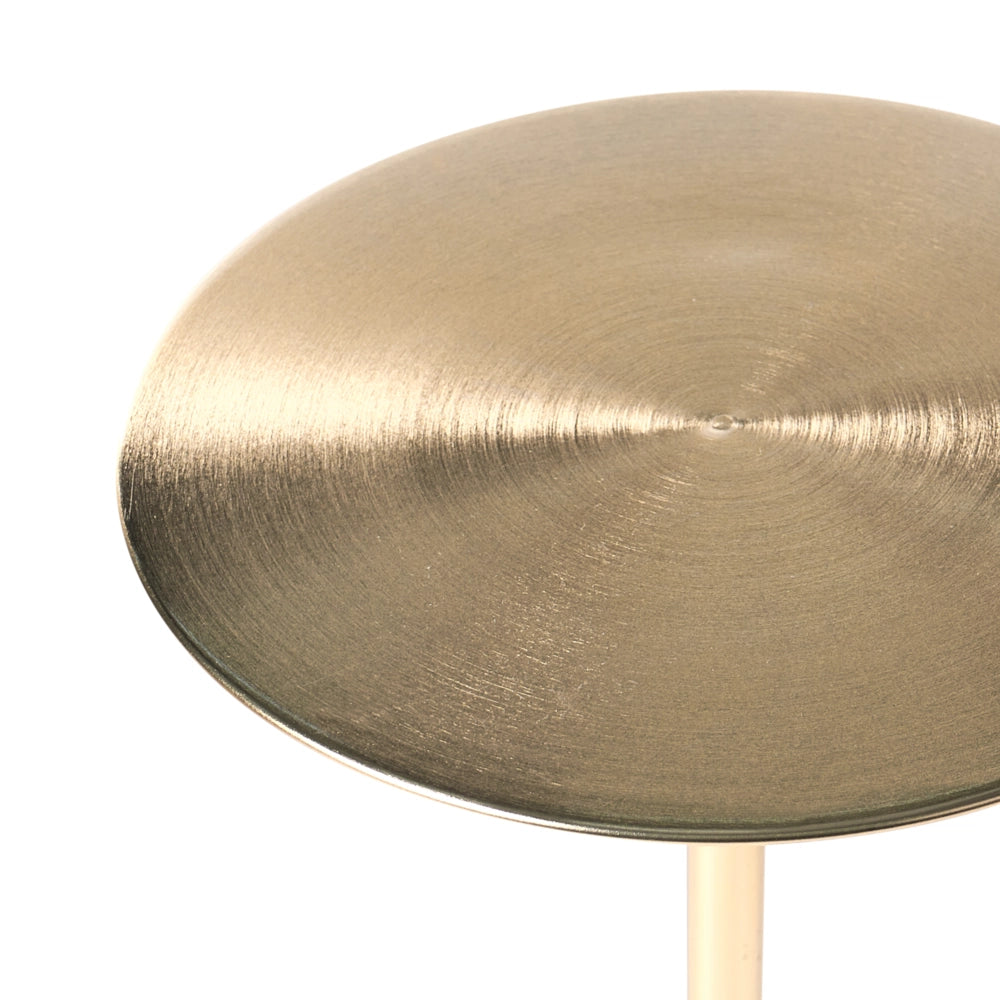Tavolino Bianco e oro Piano in metallo Base in marmo stile Elegante Glam soggiorno Rotondo